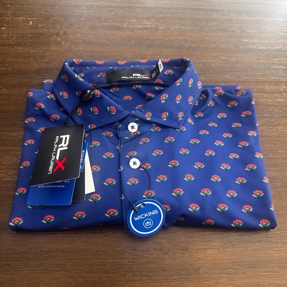 RLX Ralph Lauren Other - Ralph Lauren RLX Men's Wicking Performance Golf polo Royal Blue Floral Size L